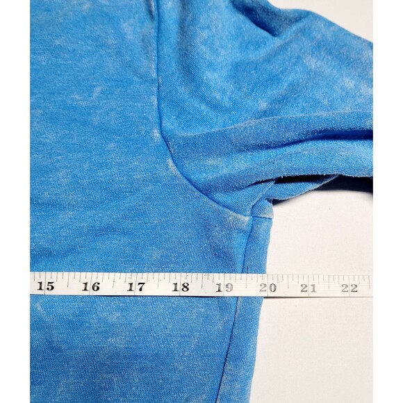 The Simpsons Bart Headplant Skateboarding Blue Acid Wash Sweatshirt Mad Engine - Picture 3 of 8